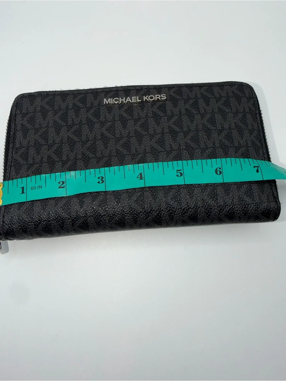 Michael Kors Black Logo Zip-Around Wristlet Wallet